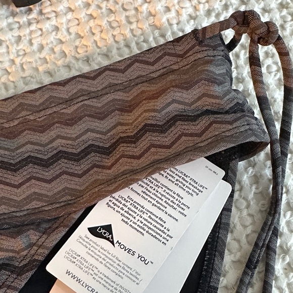 Athleta Jacquard Side Tie Multicolor Print Swim Bikini Bottom NWT Size Large - Picture 5 of 7